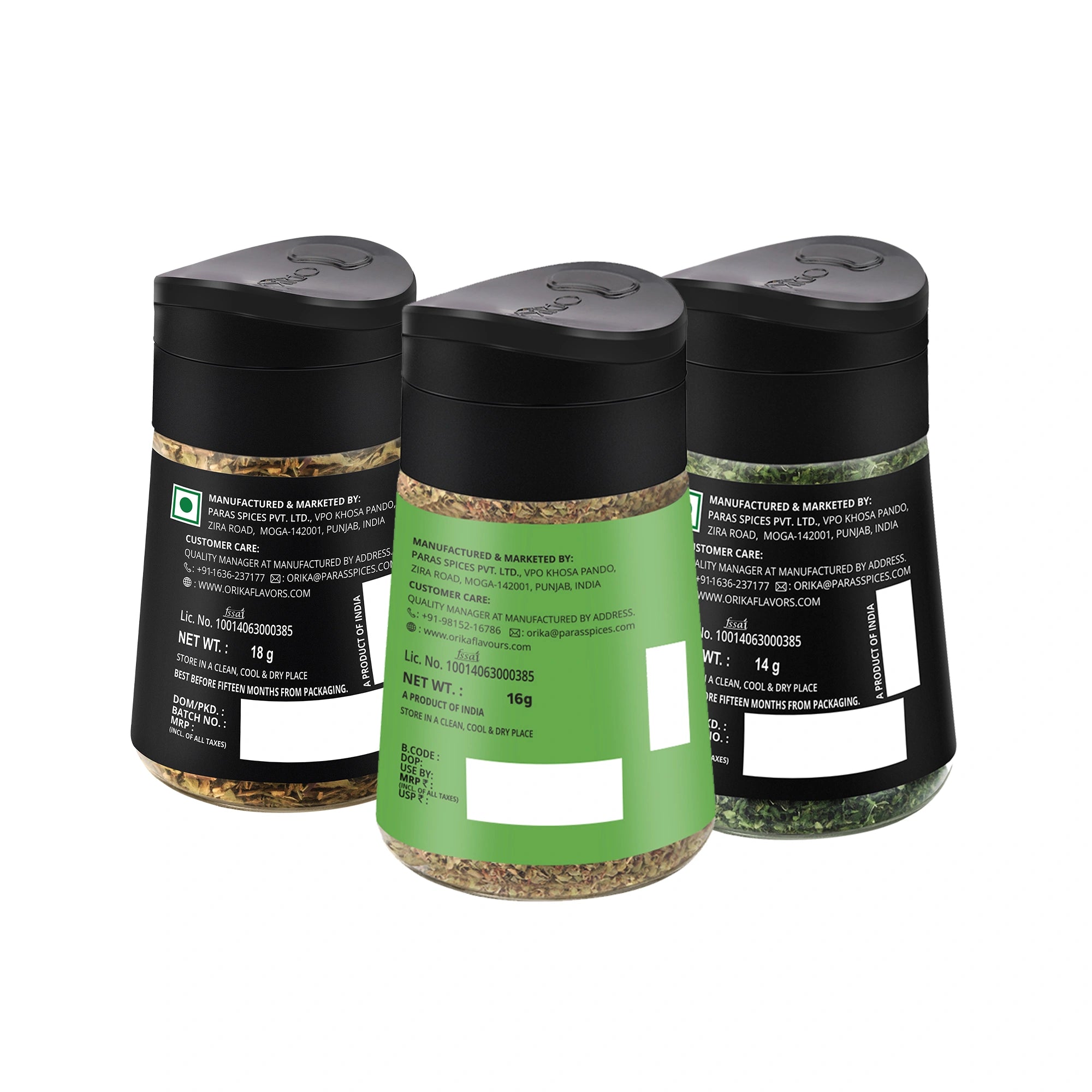 Orika Gourmet Cooking combo of Egyptian Basil, Turkish Oregano and Himalayan Parsley